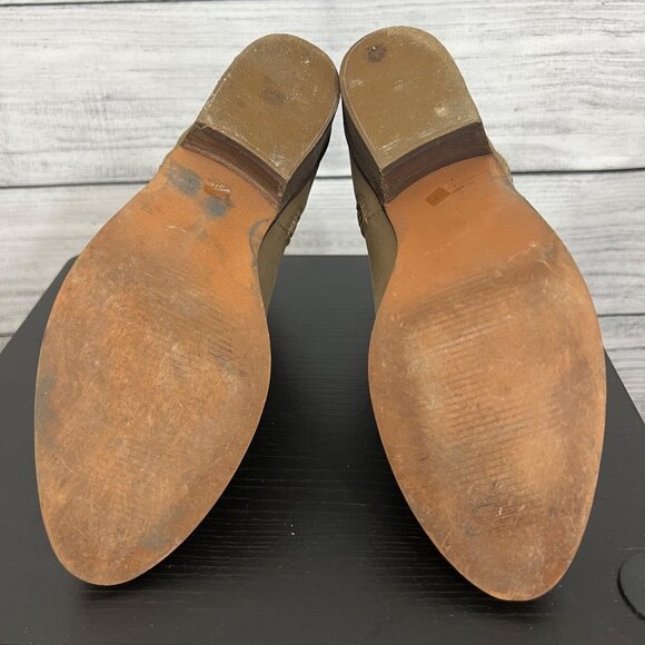 Steve Madden Brown Ankle Boots With Side Zippers & Wooden Heels, Size 6.5 - Picture 6 of 6